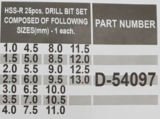 Makita HSS-R Metal Drill Bit Set 25 pcs ( D-54097 ) – GIGATOOLS Industrial  Center