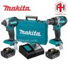 Makita Combo 18V DLX2189T máy khoan và vặn vít DDF484 + DTD155