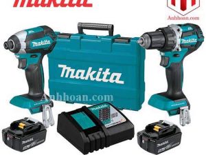 Makita Combo 18V DLX2189T máy khoan và vặn vít DDF484 + DTD155