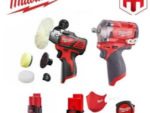 Combo 1 Milwaukee M12 PBS FIWF12 (Đánh bóng và Siết Bu lông)