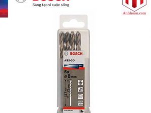 Bộ mũi khoan Inox Bosch HSS-Co 8mm (5 mũi)